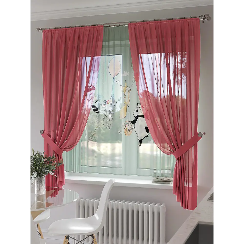 Фото 3 Тюль на шторной ленте At Home Лиронкирс 300x150 см цвет бежевый Фото 3 Тюль на шторной ленте At Home Лиронкирс 300x150 см цвет бежевый