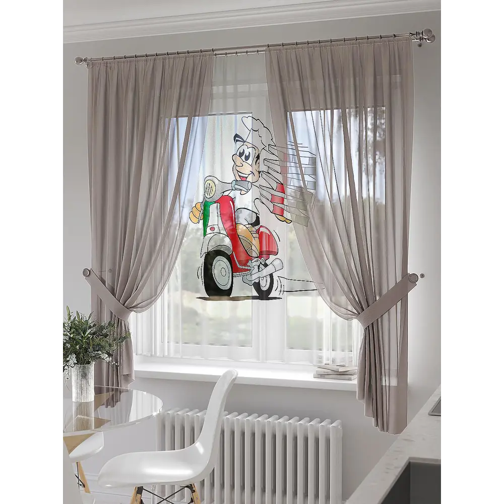 Фото 3 Тюль на шторной ленте At Home Фанкринс 300x150 см цвет бежевый Фото 3 Тюль на шторной ленте At Home Фанкринс 300x150 см цвет бежевый