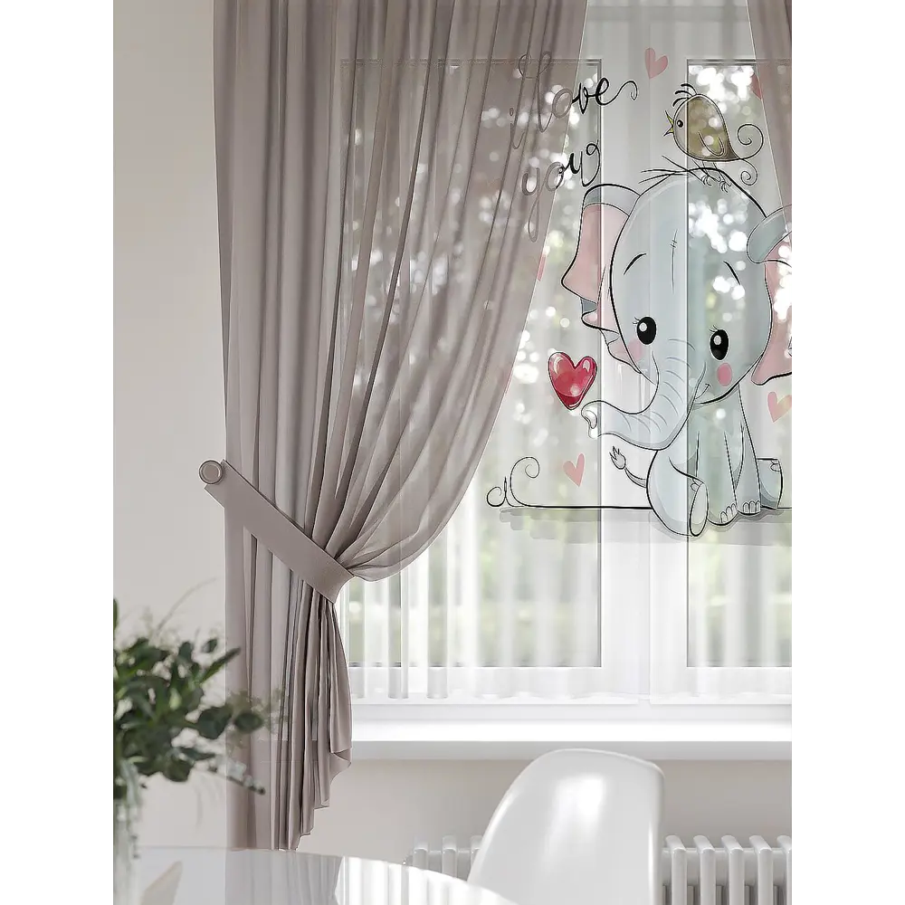Фото 2 Тюль на шторной ленте At Home Кимнекрис 300x150 см цвет бежевый Фото 2 Тюль на шторной ленте At Home Кимнекрис 300x150 см цвет бежевый