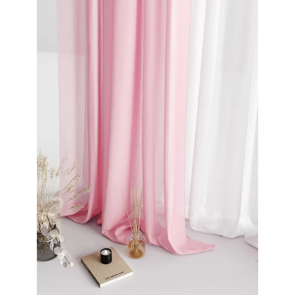 Фото 3 Тюль на шторной ленте At Home Мирела 300x270 см цвет розовый Фото 3 Тюль на шторной ленте At Home Мирела 300x270 см цвет розовый