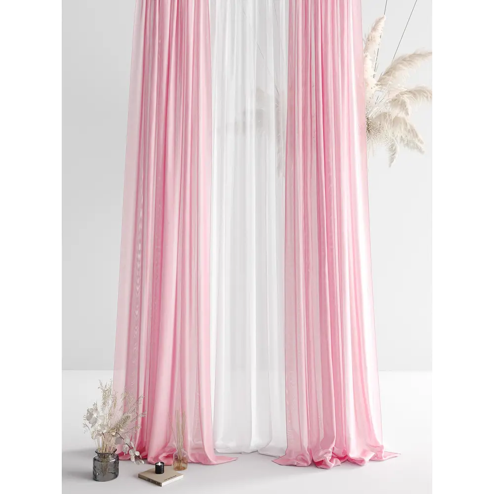 Фото 2 Тюль на шторной ленте At Home Мирела 300x270 см цвет розовый Фото 2 Тюль на шторной ленте At Home Мирела 300x270 см цвет розовый