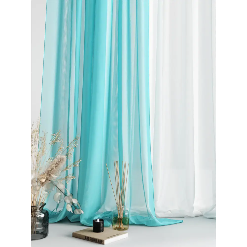 Фото 6 Тюль на шторной ленте At Home Мирела 300x290 см цвет тиффани Фото 6 Тюль на шторной ленте At Home Мирела 300x290 см цвет тиффани