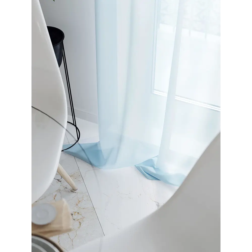 Фото 3 Тюль на шторной ленте At Home Лурано 150x270 см цвет голубой Фото 3 Тюль на шторной ленте At Home Лурано 150x270 см цвет голубой