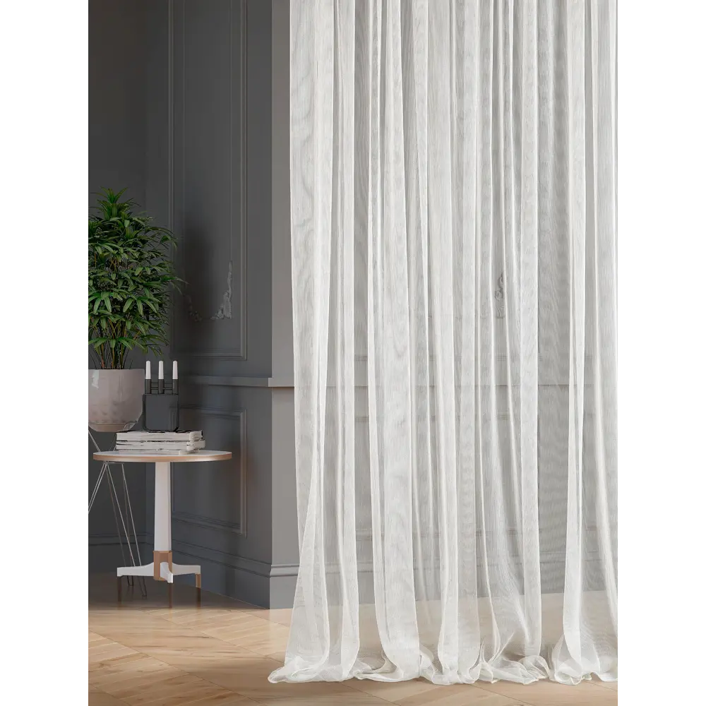 Фото 3 Тюль на шторной ленте At Home Кингу-110 300x260 см цвет бежевый Фото 3 Тюль на шторной ленте At Home Кингу-110 300x260 см цвет бежевый