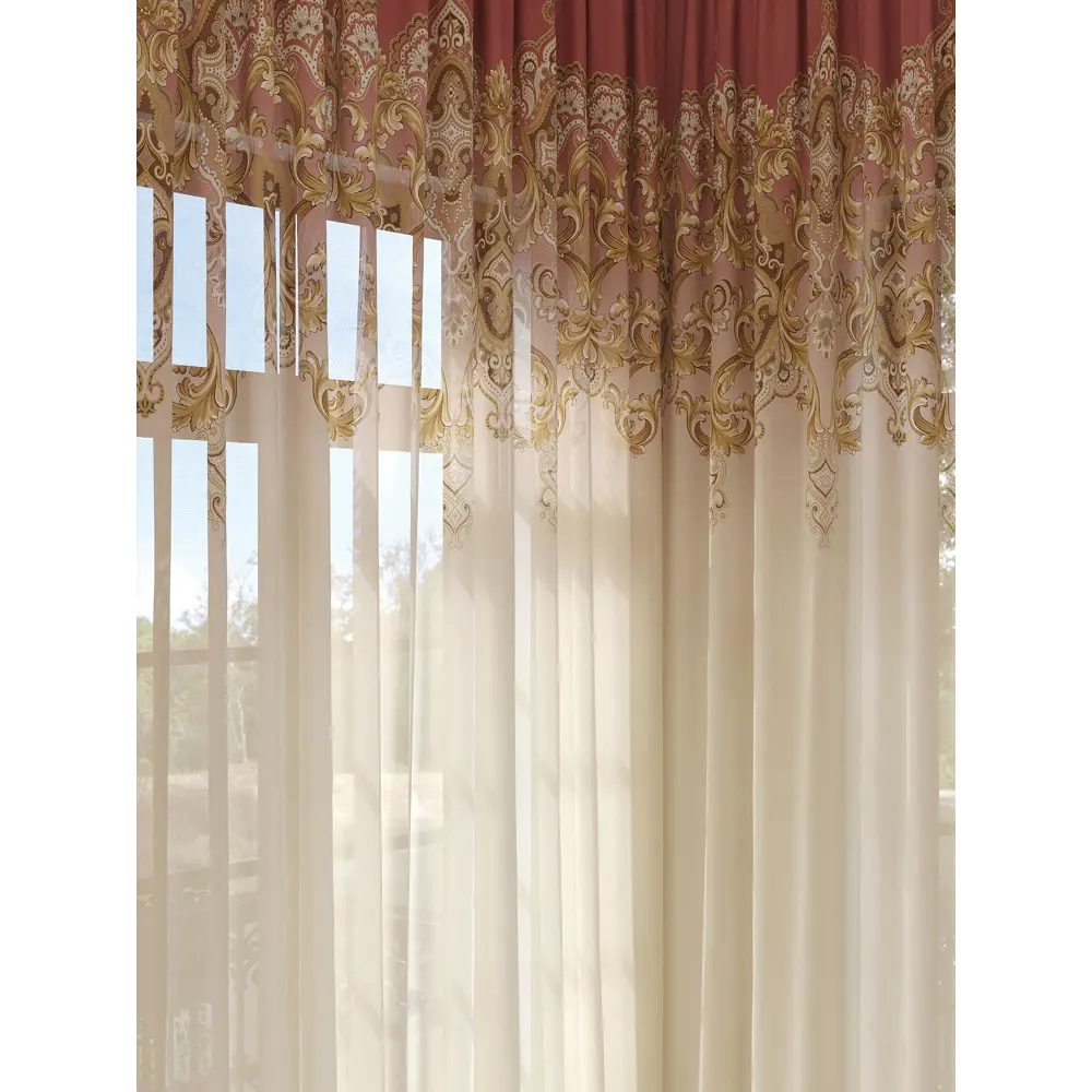Фото 2 Тюль на шторной ленте At Home Менкрости 150x280 см цвет бежевый Фото 2 Тюль на шторной ленте At Home Менкрости 150x280 см цвет бежевый
