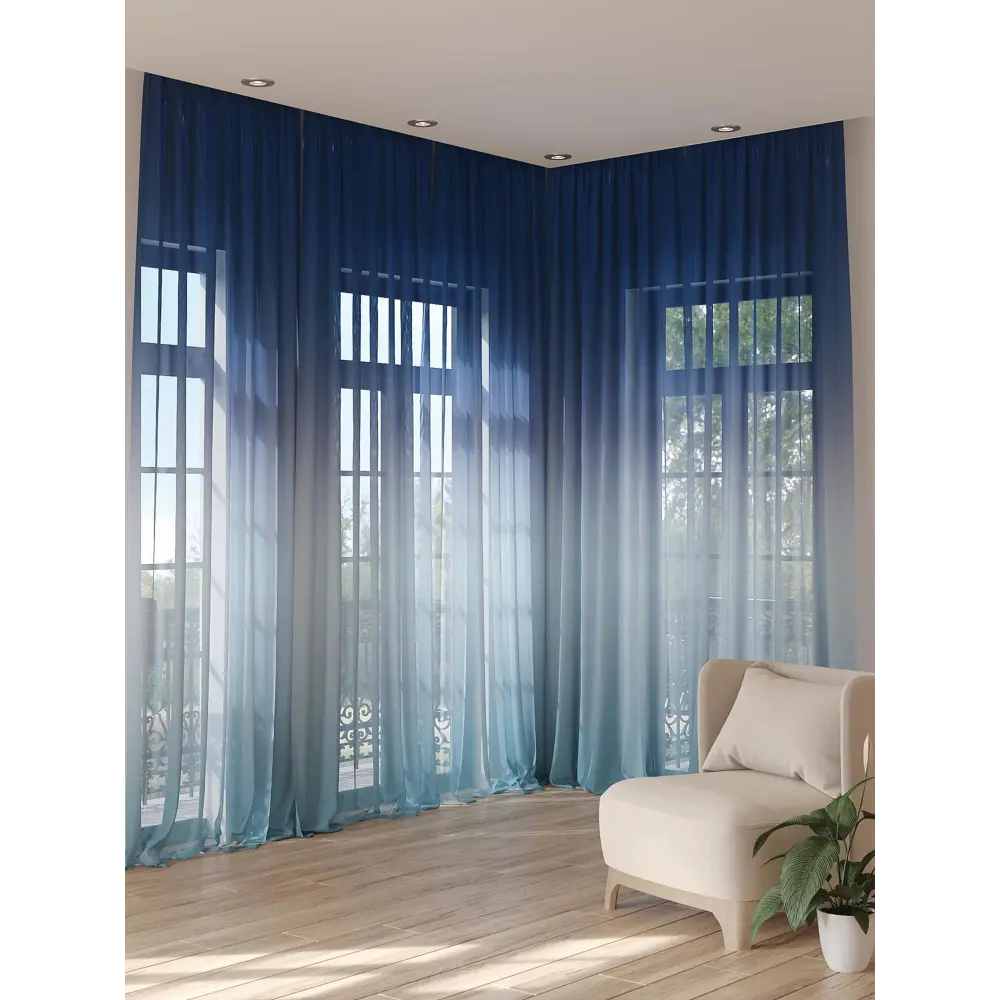 Фото 3 Тюль на шторной ленте At Home Рикарнис 150x280 см цвет бежевый Фото 3 Тюль на шторной ленте At Home Рикарнис 150x280 см цвет бежевый