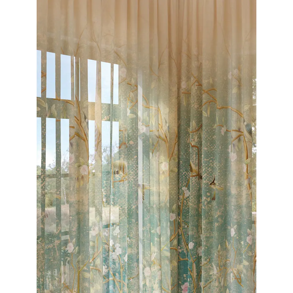 Фото 2 Тюль на шторной ленте At Home Шолонирос 150x280 см цвет бежевый Фото 2 Тюль на шторной ленте At Home Шолонирос 150x280 см цвет бежевый