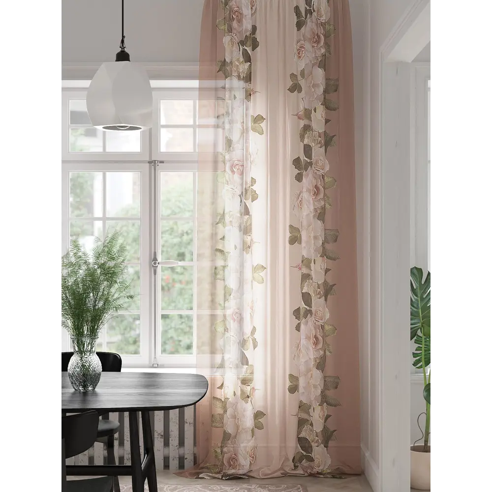 Фото Тюль на шторной ленте At Home Фенкрост 150x280 см цвет бежевый Фото Тюль на шторной ленте At Home Фенкрост 150x280 см цвет бежевый
