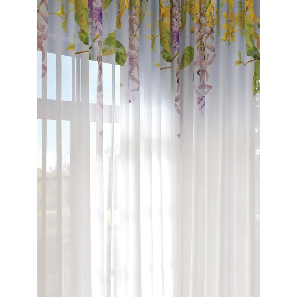 Фото 2 Тюль на шторной ленте At Home Мертнирс 150x280 см цвет бежевый