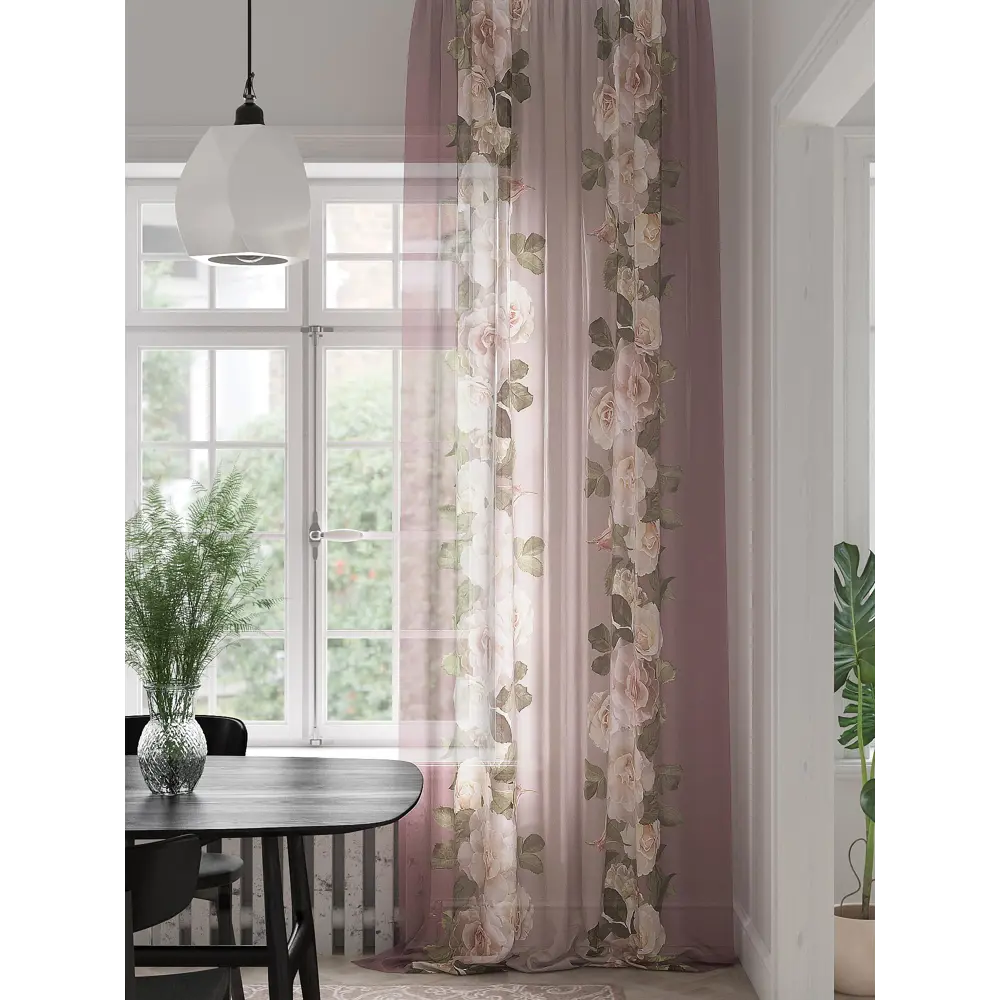 Фото Тюль на шторной ленте At Home Фенокрис 150x280 см цвет бежевый Фото Тюль на шторной ленте At Home Фенокрис 150x280 см цвет бежевый