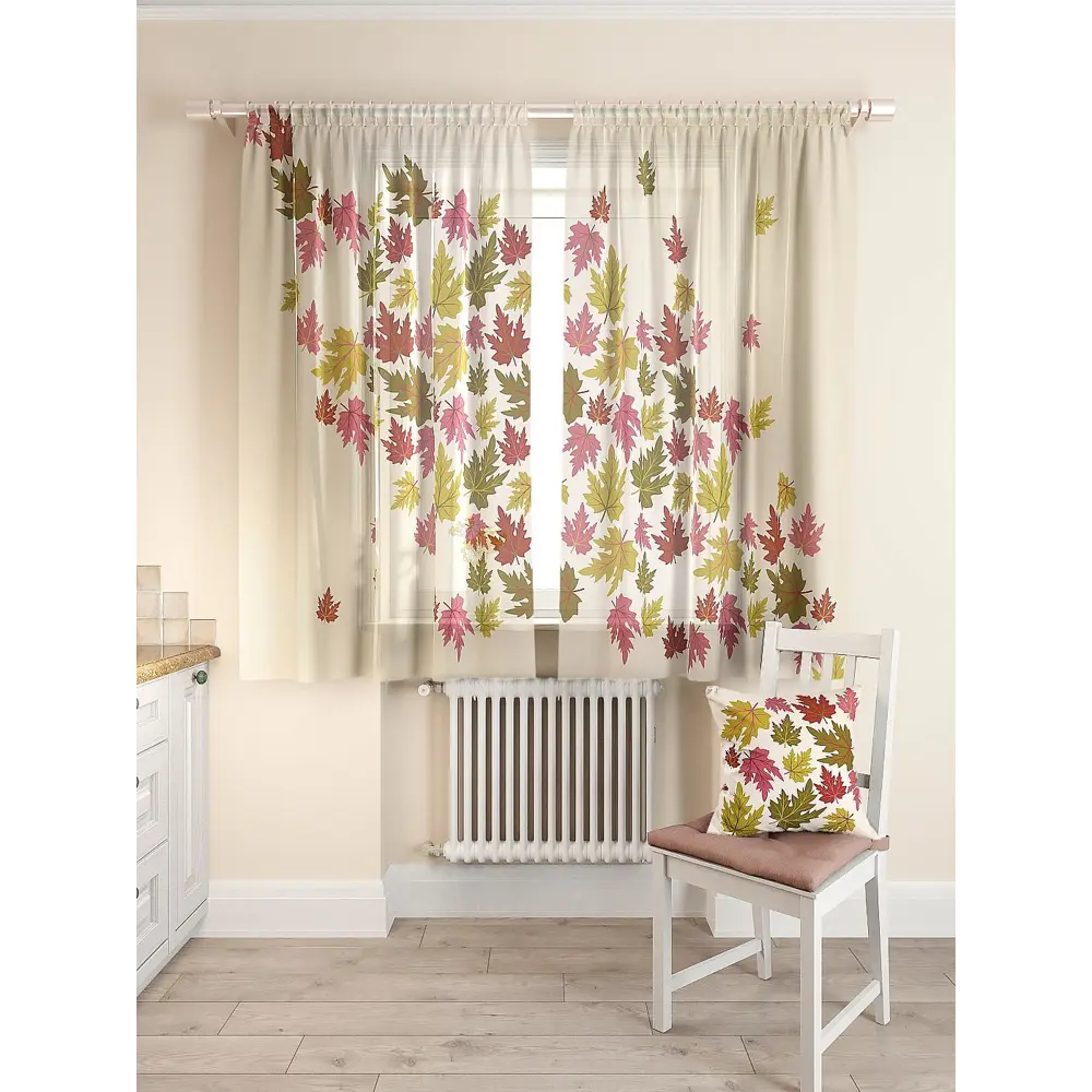 Фото 3 Тюль для кухни на шторной ленте At Home Фолха 150x180 см цвет бежевый Фото 3 Тюль для кухни на шторной ленте At Home Фолха 150x180 см цвет бежевый