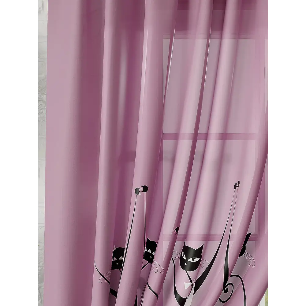 Фото 2 Тюль для кухни на шторной ленте At Home Армсти 150x180 см цвет розовый Фото 2 Тюль для кухни на шторной ленте At Home Армсти 150x180 см цвет розовый