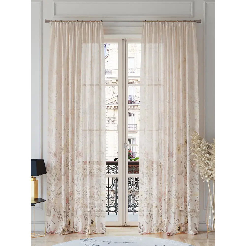 Фото 2 Тюль на шторной ленте At Home Каринверс 150x260 см цвет бежевый Фото 2 Тюль на шторной ленте At Home Каринверс 150x260 см цвет бежевый