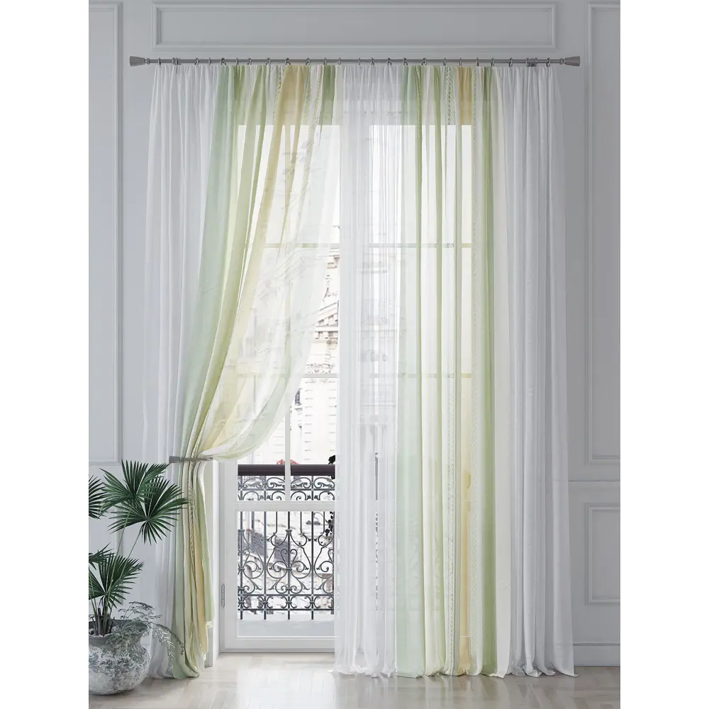 Фото 5 Тюль на шторной ленте At Home Кинкерс 150x260 см цвет бежевый Фото 5 Тюль на шторной ленте At Home Кинкерс 150x260 см цвет бежевый