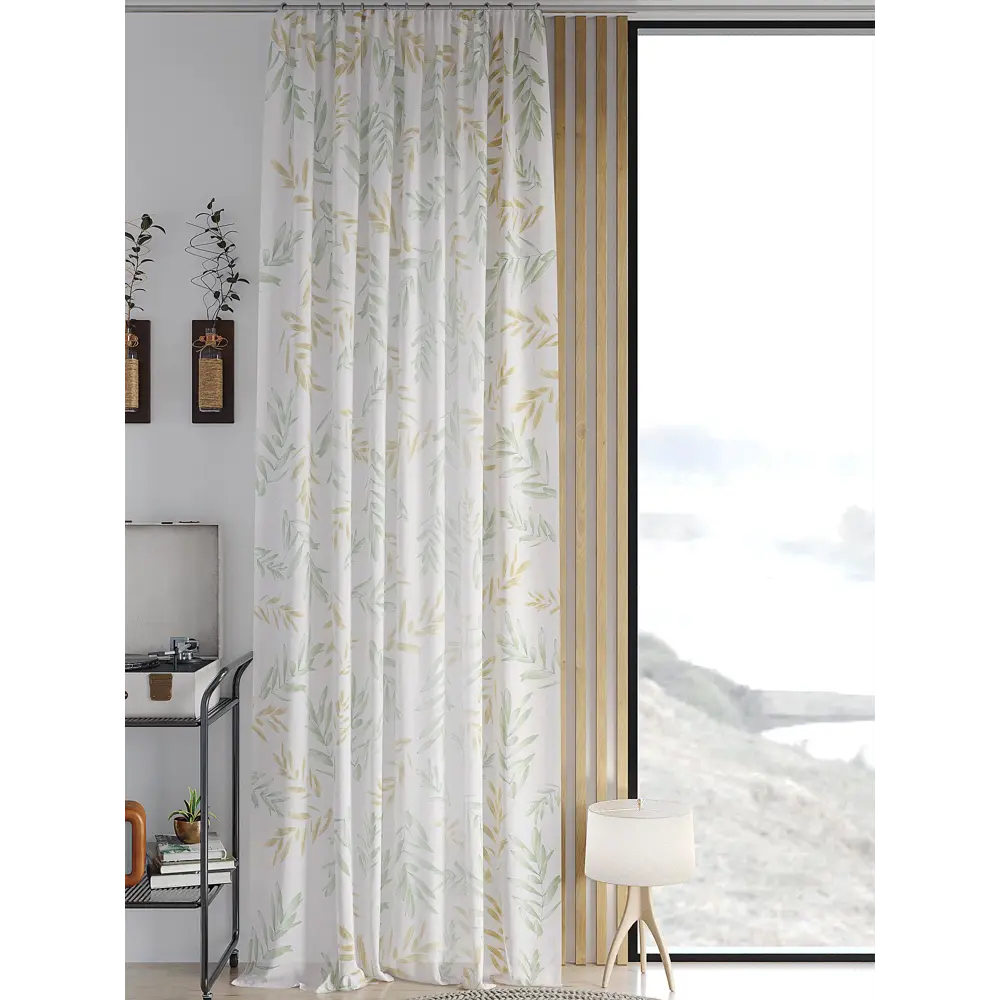 Фото Тюль на шторной ленте At Home Ранеркс 150x260 см цвет бежевый