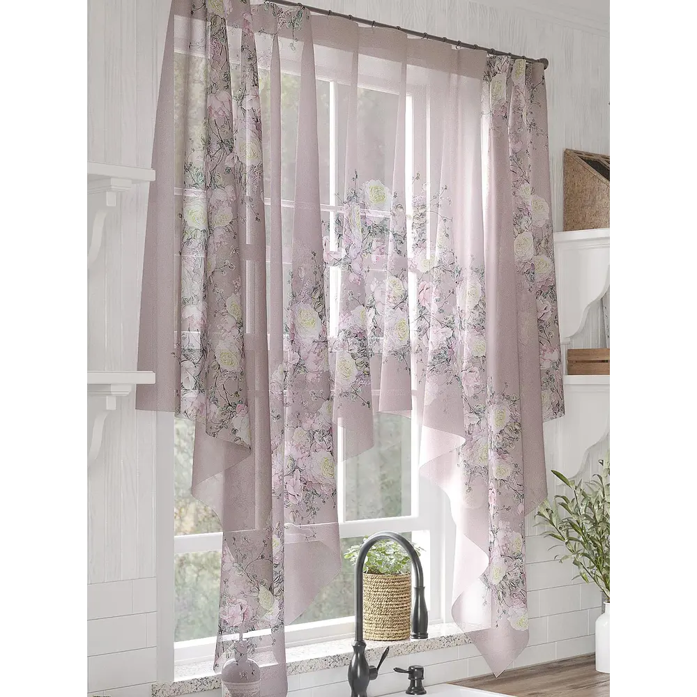 Фото 4 Тюль на шторной ленте At Home Лименворс 200x145 см цвет бежевый Фото 4 Тюль на шторной ленте At Home Лименворс 200x145 см цвет бежевый