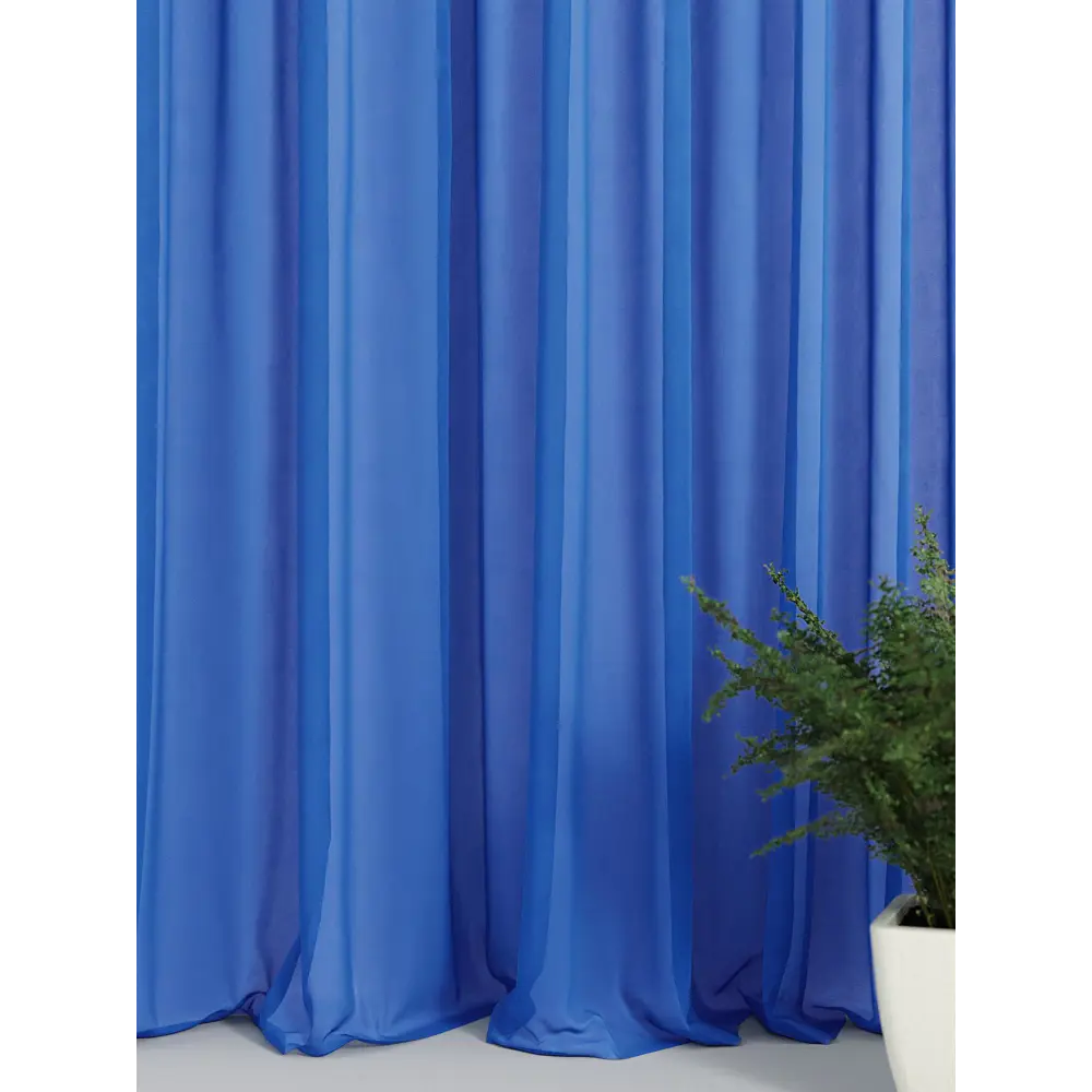 Фото 9 Тюль на шторной ленте At Home Атлау 300x300 см цвет синий