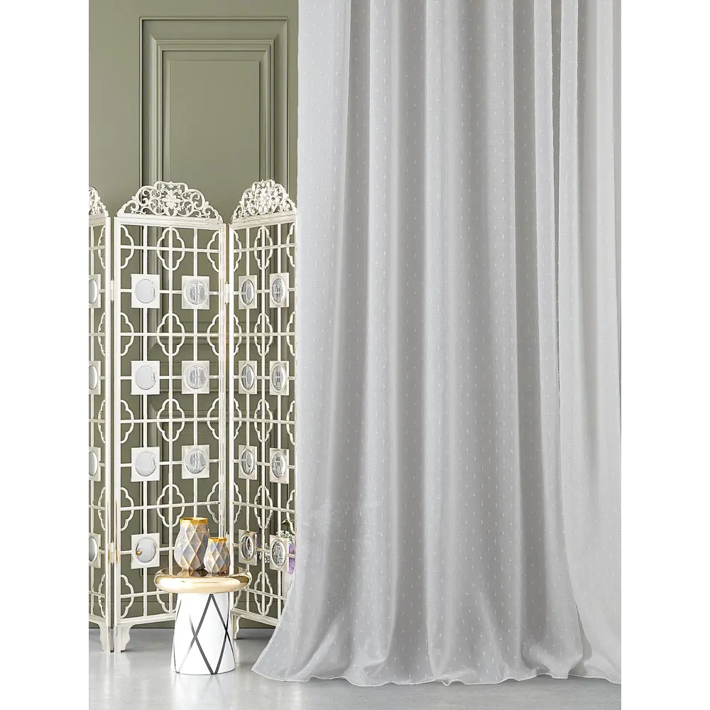 Фото 2 Тюль на шторной ленте At Home Томниц-163 300x270 см цвет белый