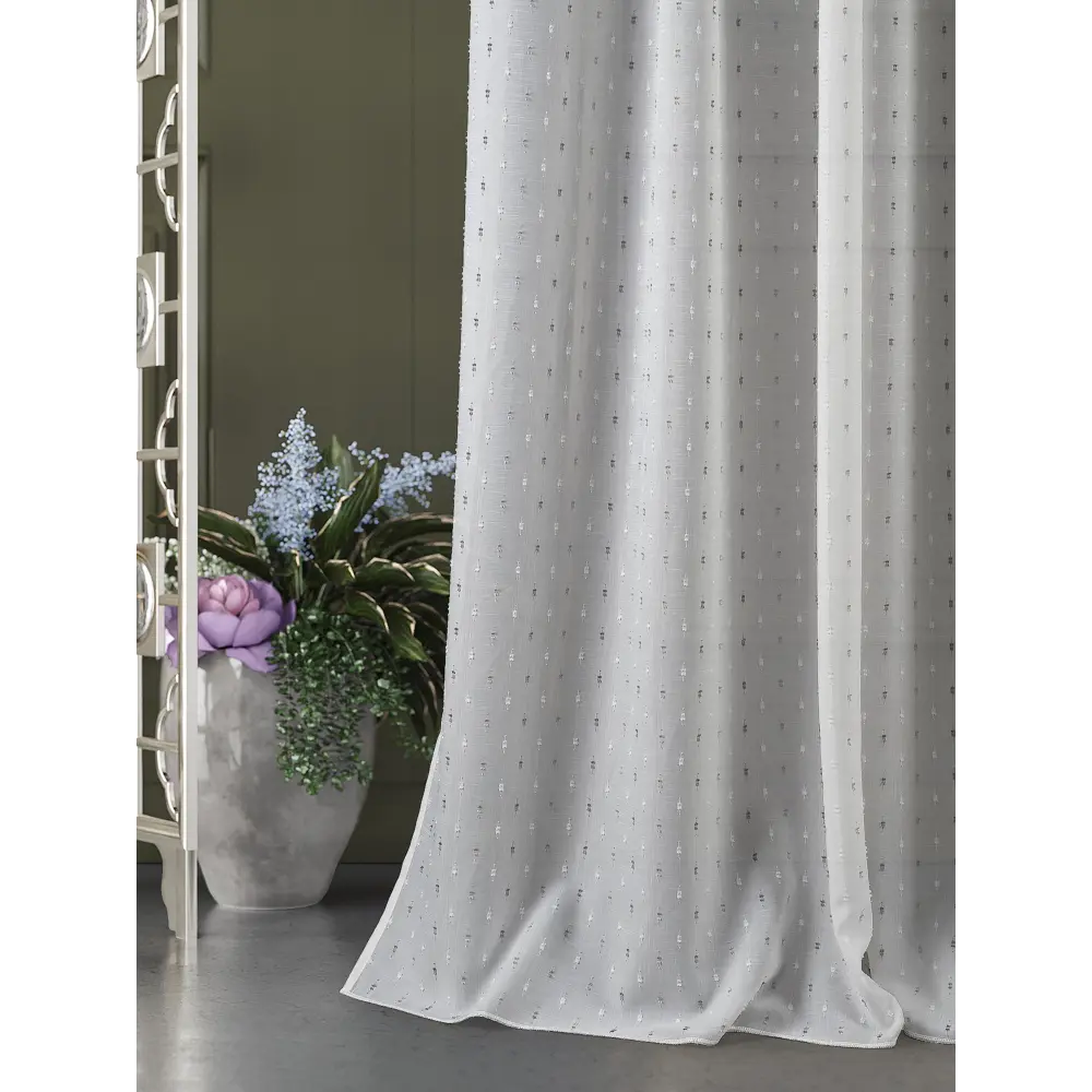 Фото 5 Тюль на шторной ленте At Home Томниц-164 300x240 см цвет белый