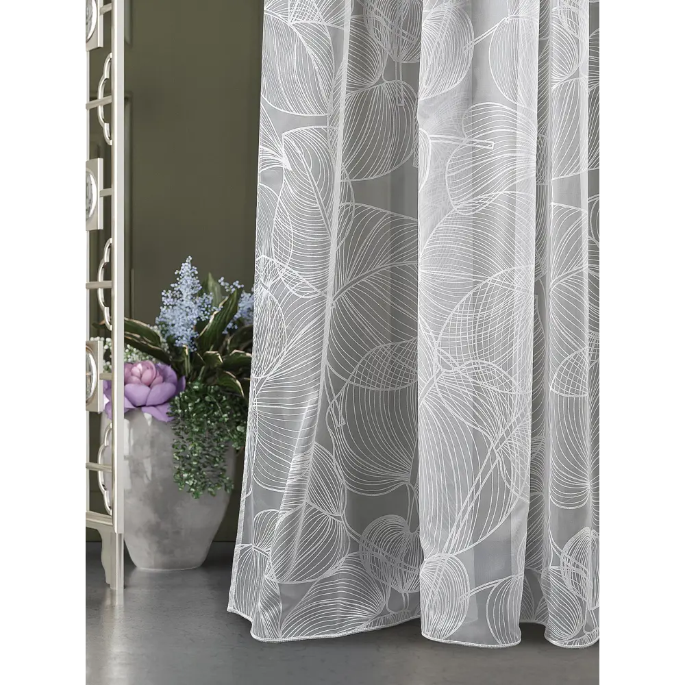 Фото 3 Тюль на шторной ленте At Home Тюль Томниц 300x300 см цвет белый Фото 3 Тюль на шторной ленте At Home Тюль Томниц 300x300 см цвет белый