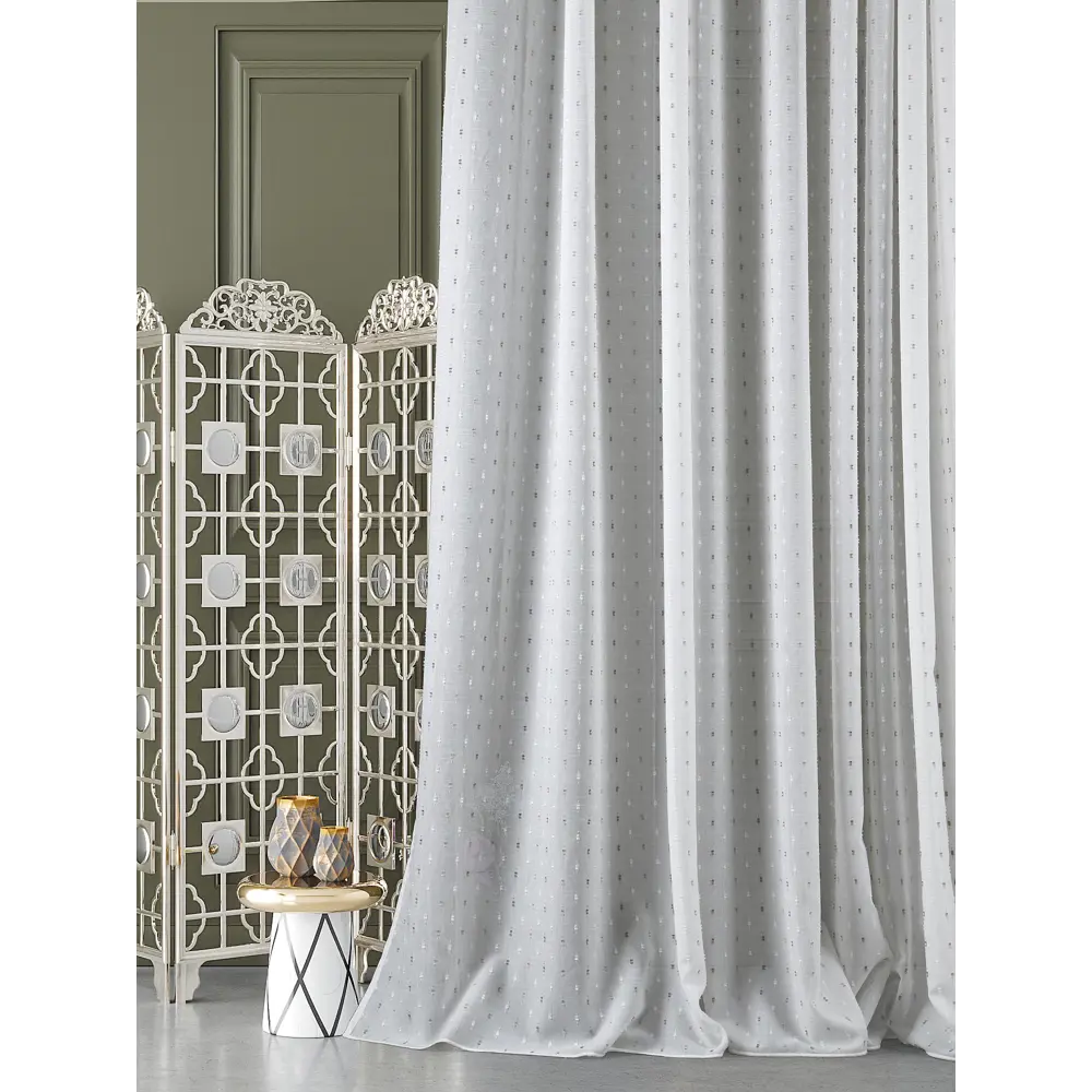 Фото 2 Тюль на шторной ленте At Home Томниц-164 300x240 см цвет белый