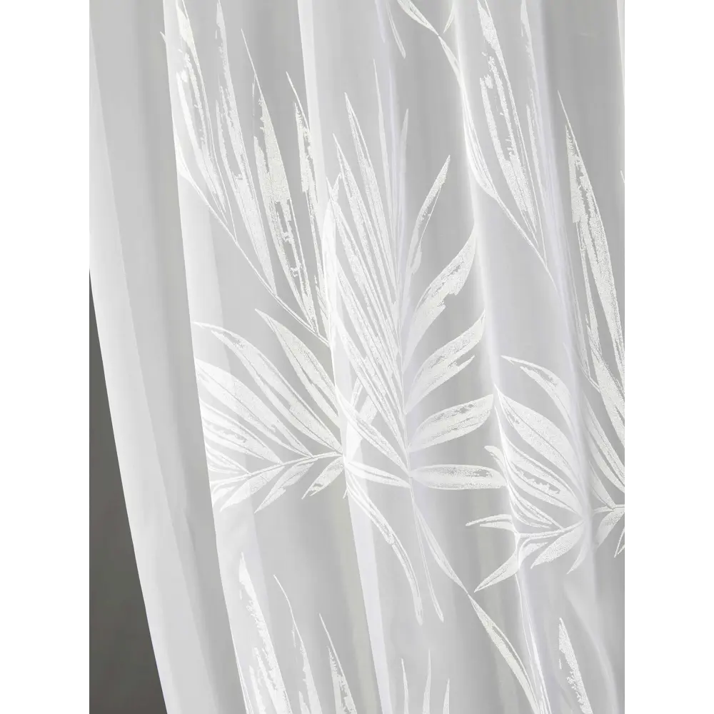 Фото 3 Тюль для кухни на шторной ленте At Home Мулита-00 145x170 см цвет белый