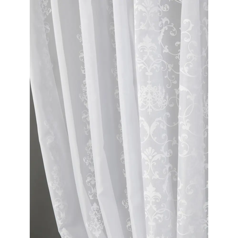 Фото 3 Тюль для кухни на шторной ленте At Home Мулита-04 145x170 см цвет белый