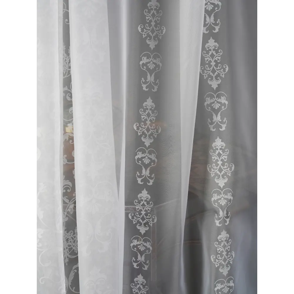 Фото 8 Тюль на шторной ленте At Home Лорелис-07 300x260 см цвет белый Фото 8 Тюль на шторной ленте At Home Лорелис-07 300x260 см цвет белый
