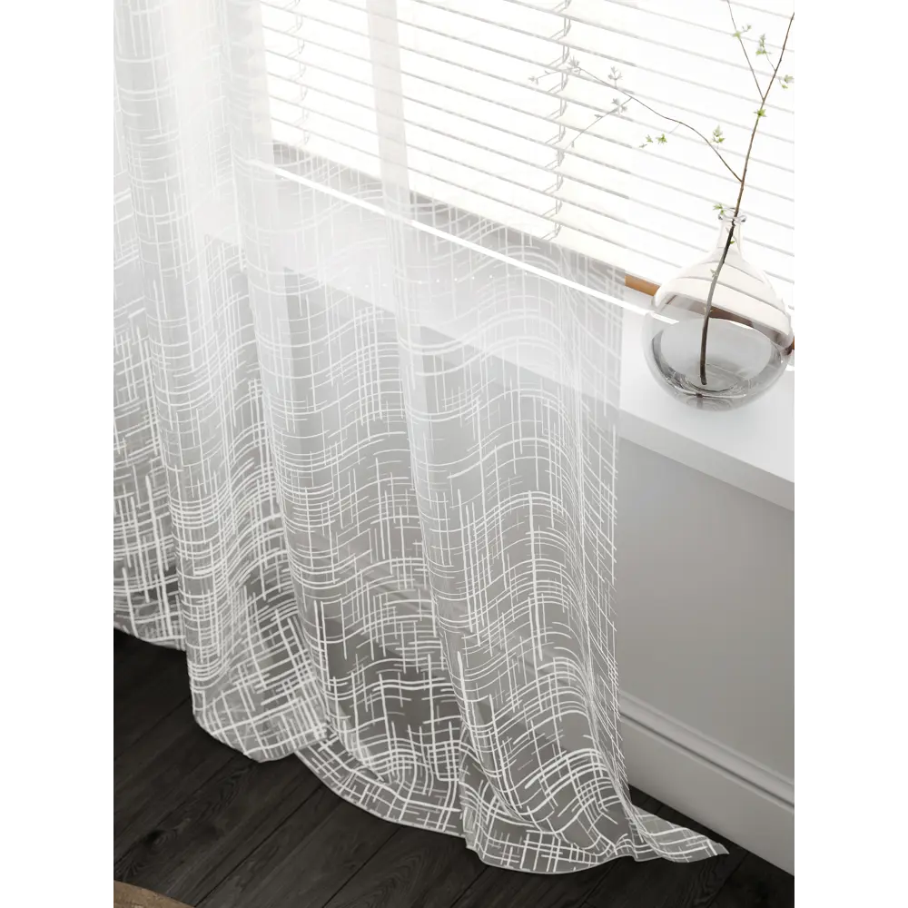 Фото 3 Тюль на шторной ленте At Home Лорелис-03 300x270 см цвет белый