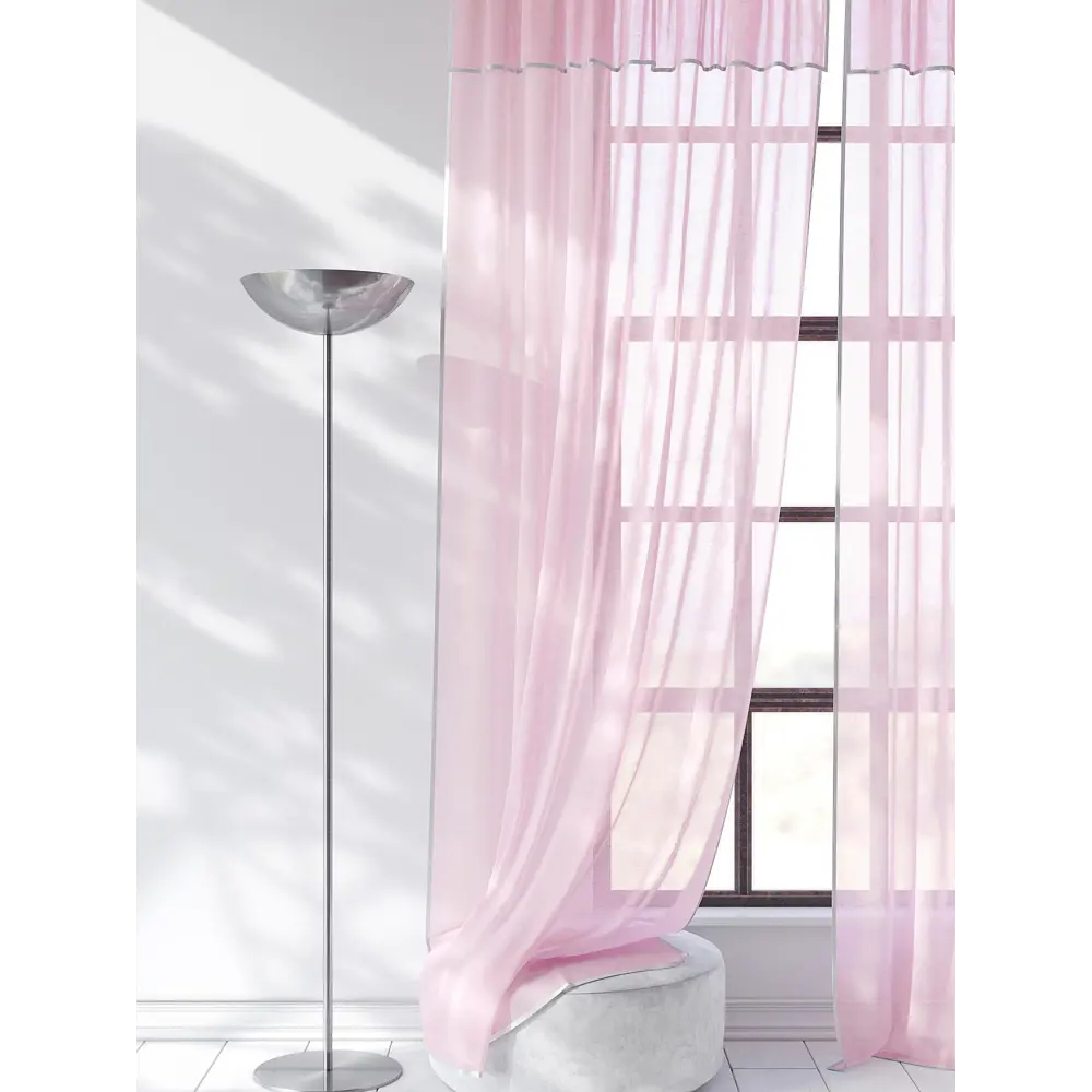Фото 3 Тюль на шторной ленте At Home Сакнар 200x250 см цвет розовый Фото 3 Тюль на шторной ленте At Home Сакнар 200x250 см цвет розовый