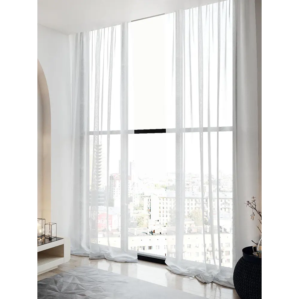 Фото 2 Тюль на шторной ленте At Home Алвис 150x250 см цвет белый Фото 2 Тюль на шторной ленте At Home Алвис 150x250 см цвет белый