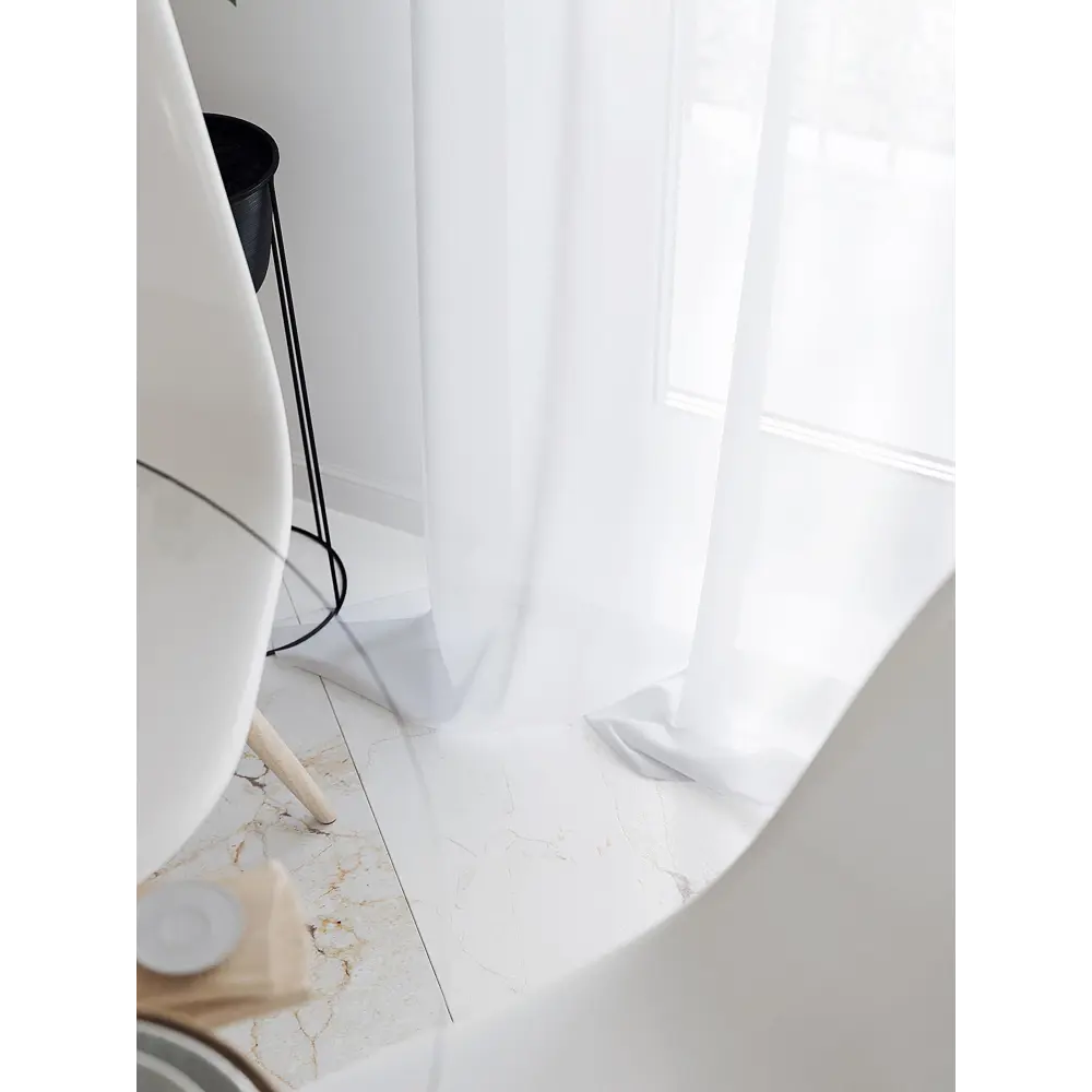 Фото 10 Тюль на шторной ленте At Home Алвис 150x250 см цвет белый Фото 10 Тюль на шторной ленте At Home Алвис 150x250 см цвет белый