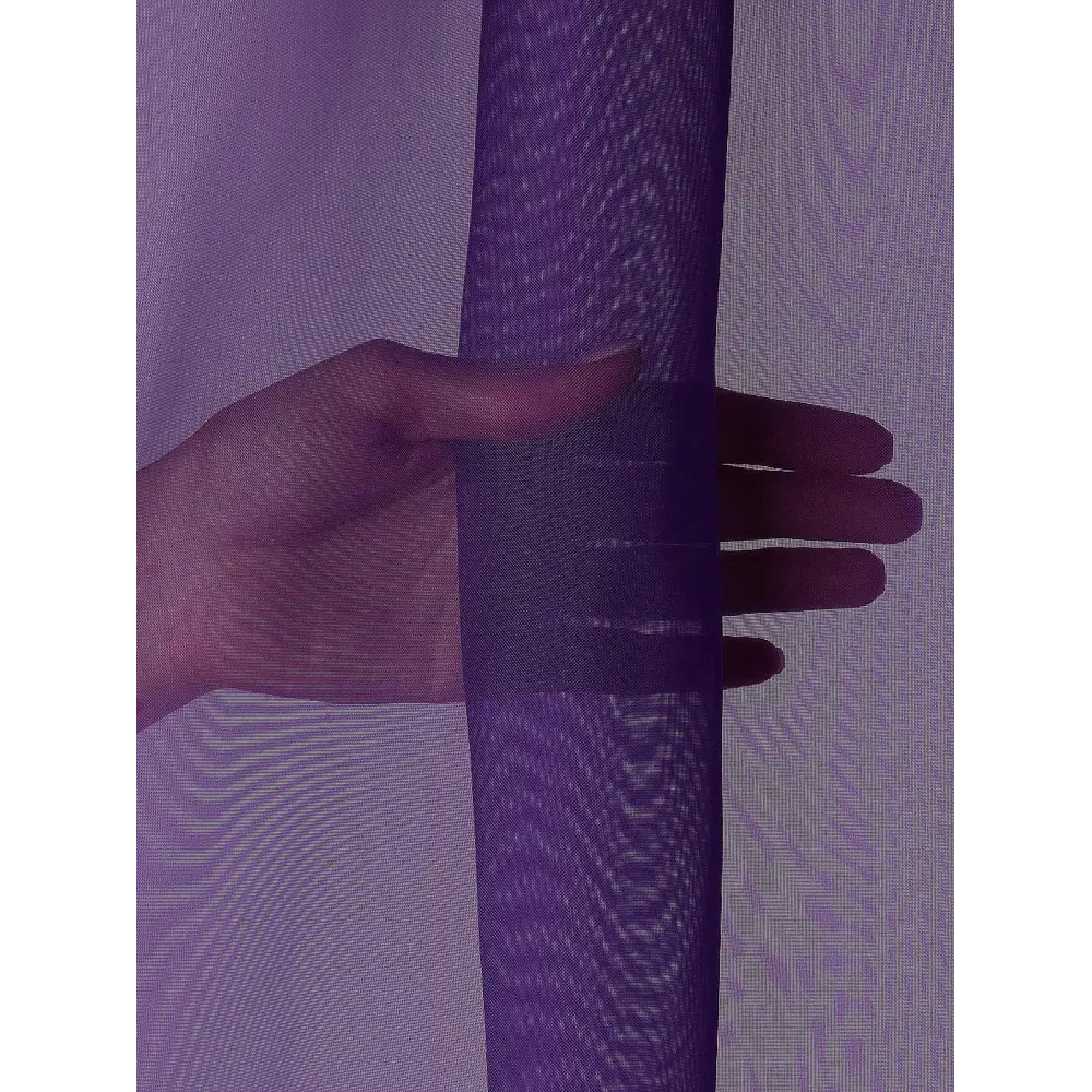 Фото 3 Тюль на шторной ленте At Home Алвис 150x250 см цвет фиолетовый