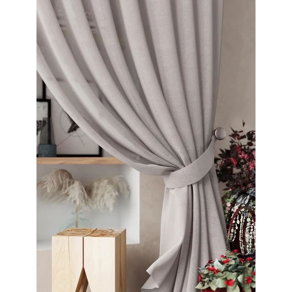 Фото 6 Тюль на шторной ленте At Home Нариа 300x260 см цвет серо-черный Фото 6 Тюль на шторной ленте At Home Нариа 300x260 см цвет серо-черный