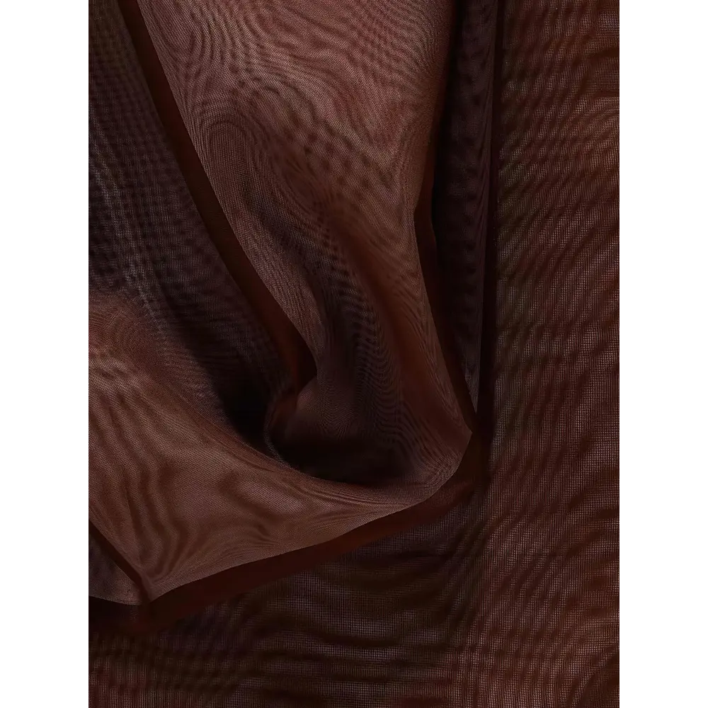 Фото 3 Тюль на шторной ленте At Home Нариа 300x280 см цвет коричнево-розовый