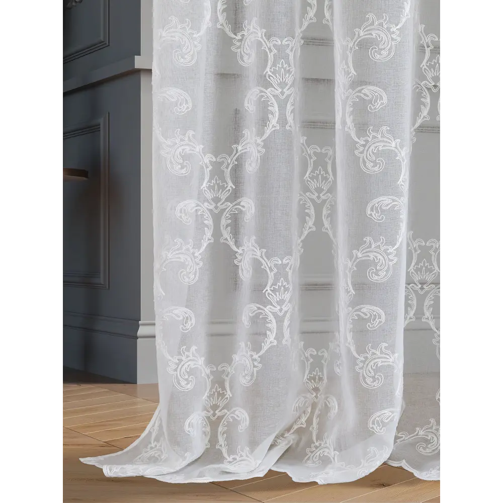 Фото 2 Тюль на шторной ленте At Home Рунаи-53 300x260 см цвет белый Фото 2 Тюль на шторной ленте At Home Рунаи-53 300x260 см цвет белый