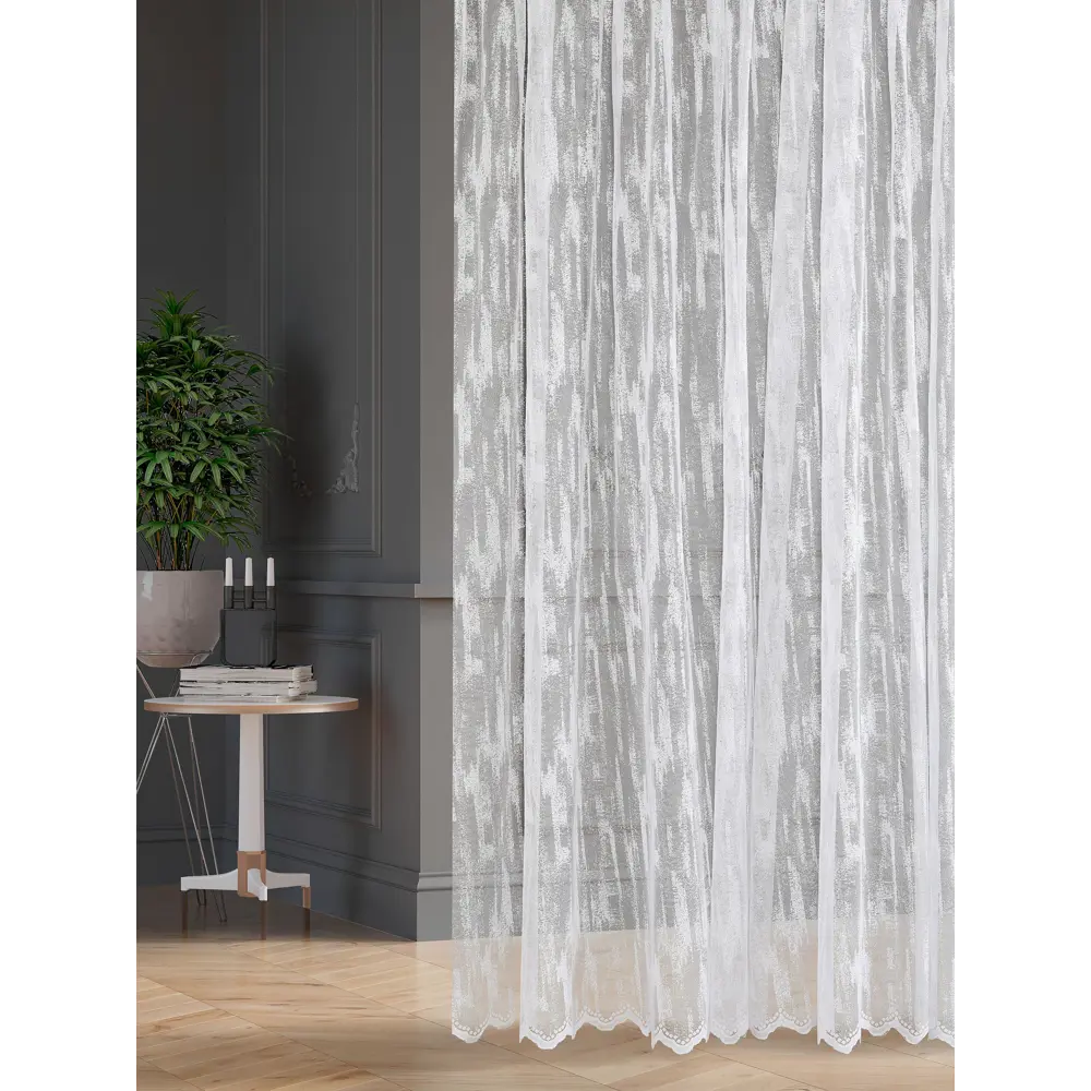 Фото 3 Тюль на шторной ленте At Home Рунаи-51 300x280 см цвет белый Фото 3 Тюль на шторной ленте At Home Рунаи-51 300x280 см цвет белый