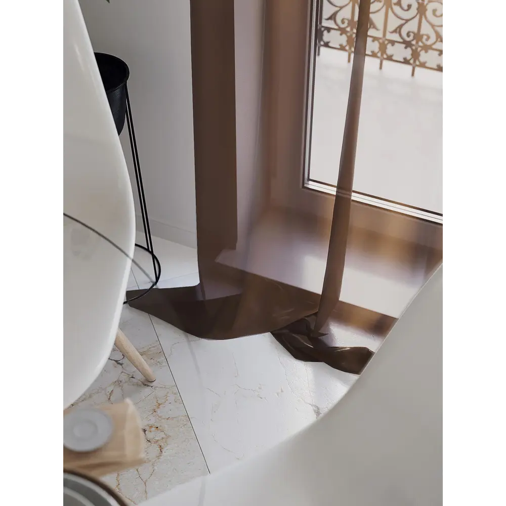 Фото 8 Тюль на шторной ленте At Home Офио 200x240 см цвет венге Фото 8 Тюль на шторной ленте At Home Офио 200x240 см цвет венге