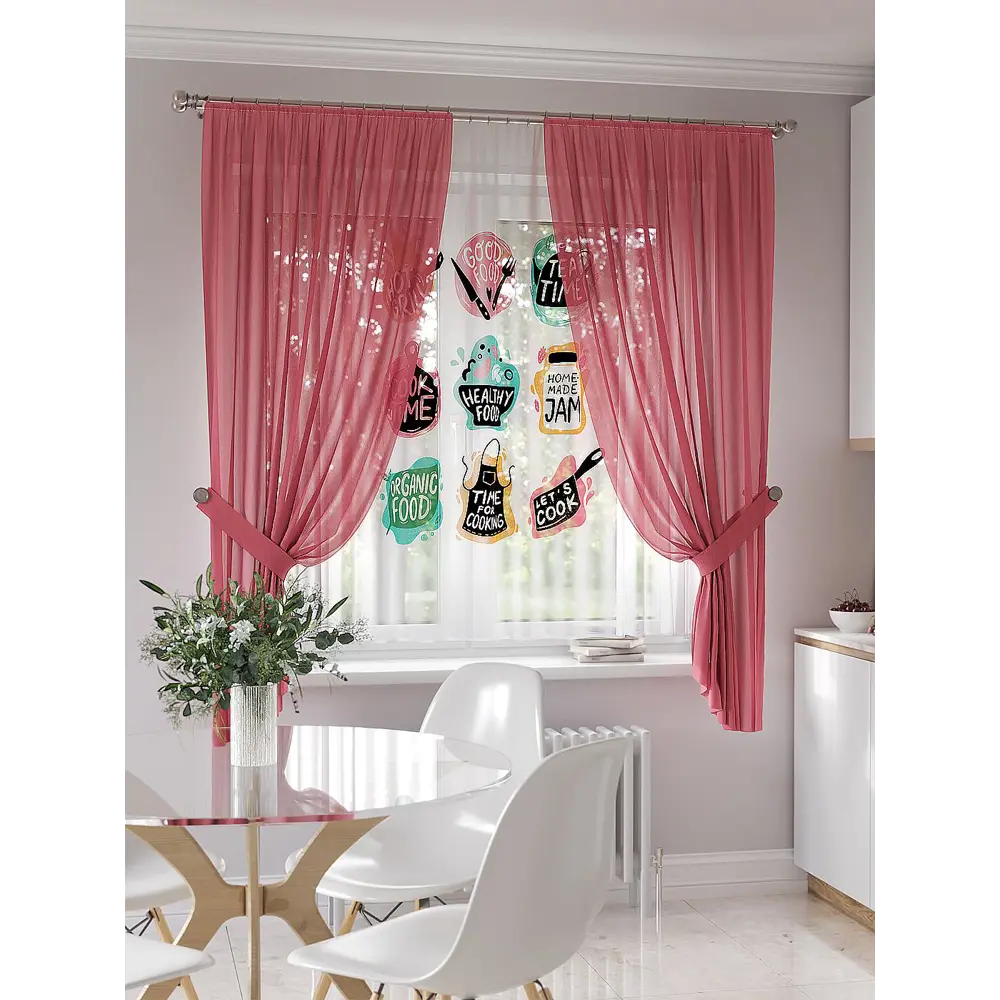 Фото Тюль на шторной ленте At Home Кименкрис 300x150 см цвет белый Фото Тюль на шторной ленте At Home Кименкрис 300x150 см цвет белый