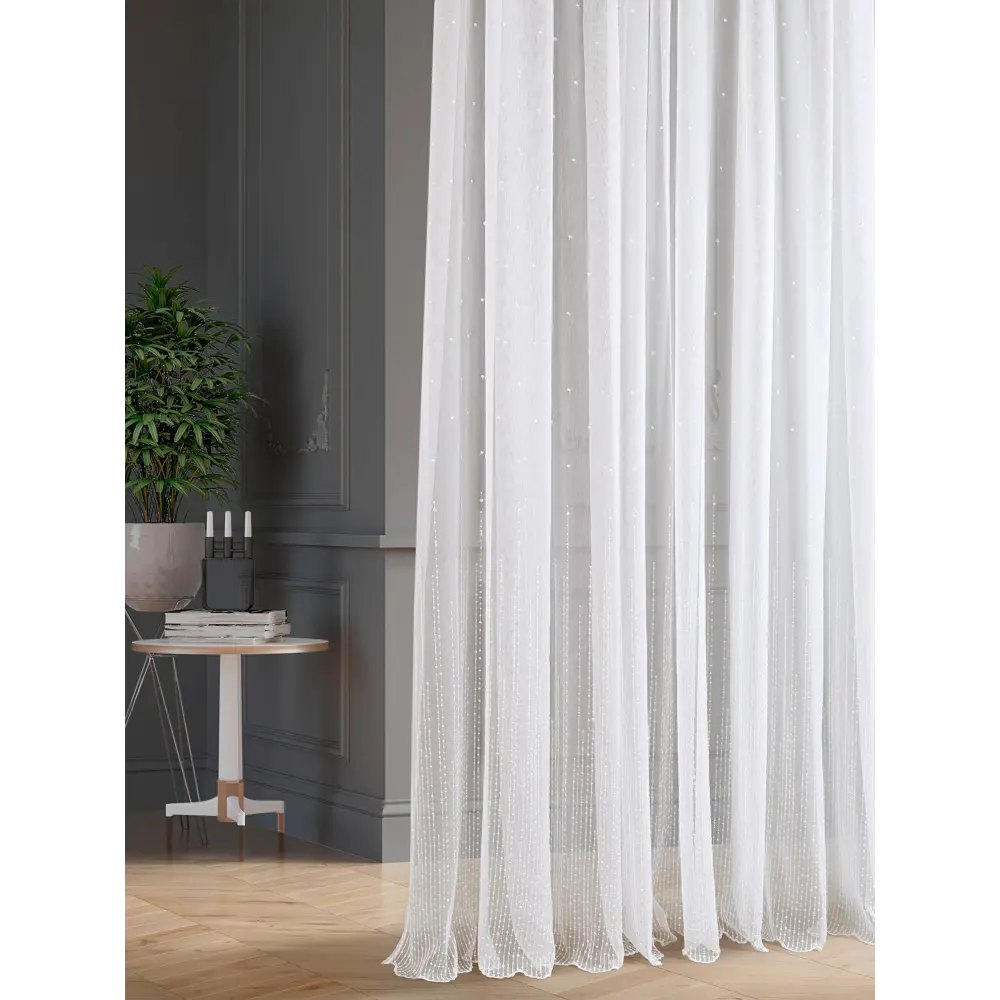 Фото 3 Тюль на шторной ленте At Home Либертас-02 150x270 см цвет белый Фото 3 Тюль на шторной ленте At Home Либертас-02 150x270 см цвет белый