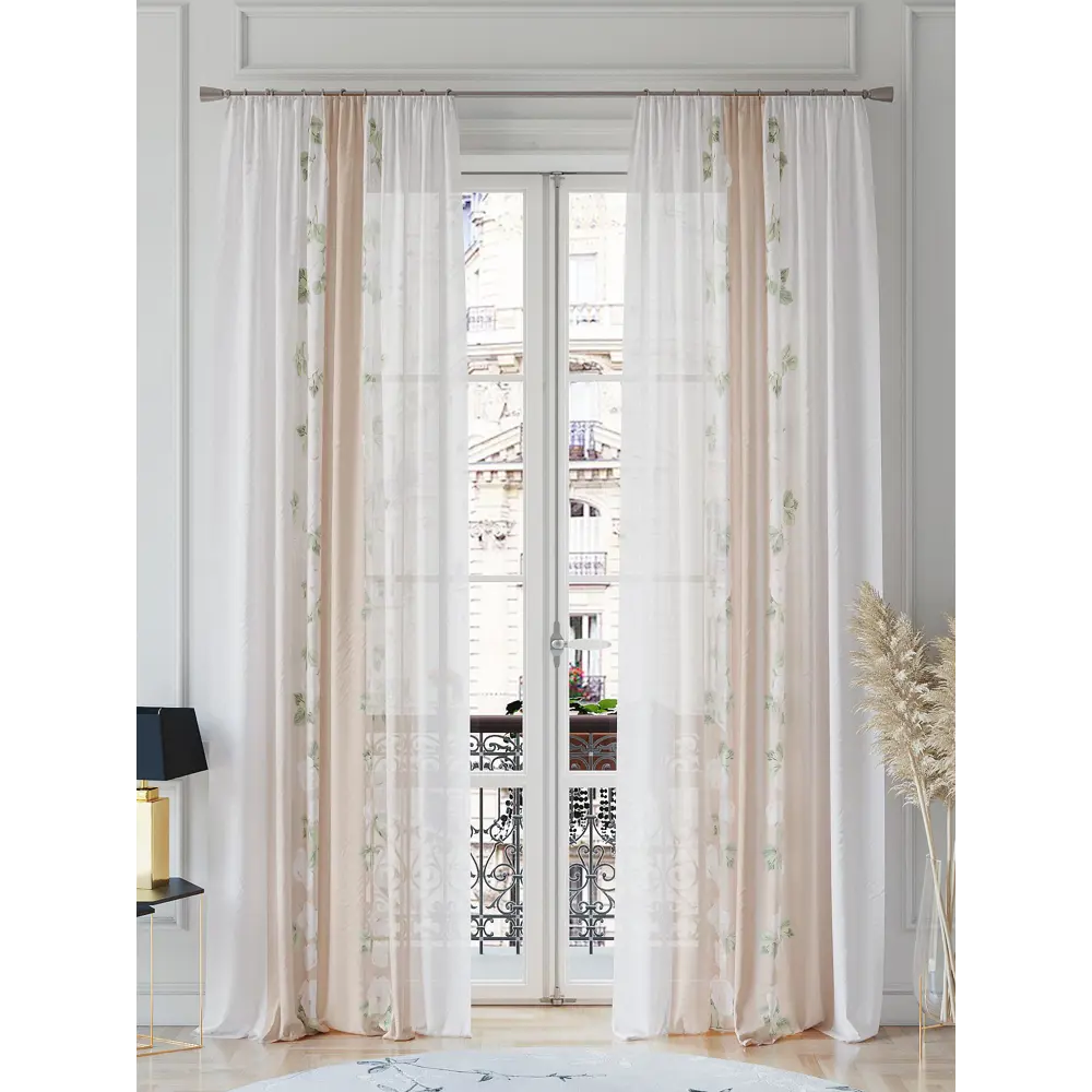 Фото 2 Тюль на шторной ленте At Home Римекинс 150x260 см цвет белый
