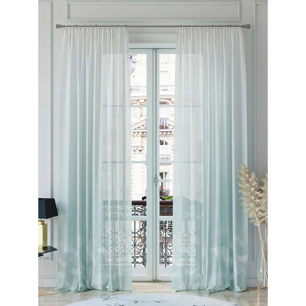 Фото 2 Тюль на шторной ленте At Home Лиробрис 150x260 см цвет белый Фото 2 Тюль на шторной ленте At Home Лиробрис 150x260 см цвет белый