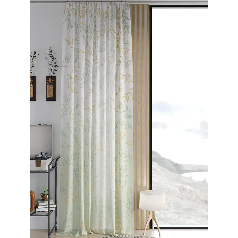 Фото Тюль на шторной ленте At Home Миронрил 150x260 см цвет белый Фото Тюль на шторной ленте At Home Миронрил 150x260 см цвет белый