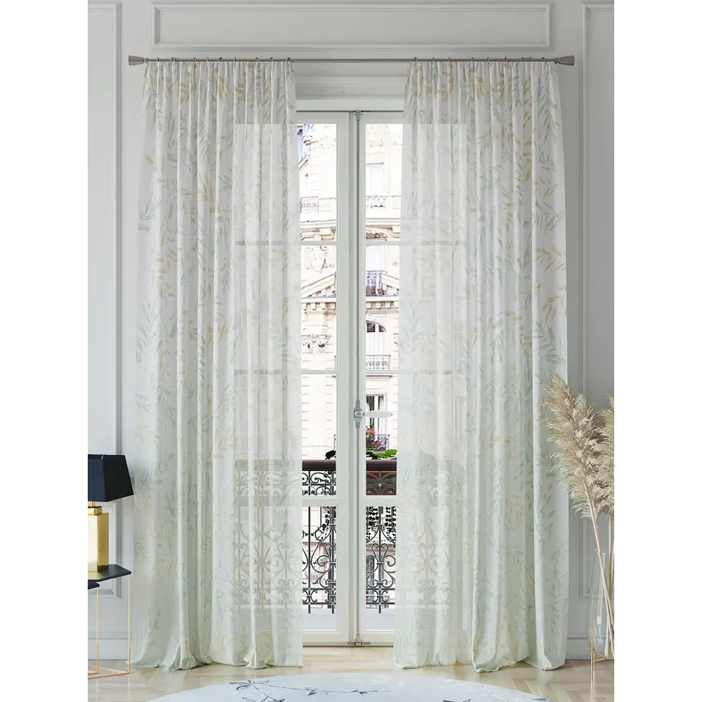 Фото 2 Тюль на шторной ленте At Home Миронрил 150x260 см цвет белый Фото 2 Тюль на шторной ленте At Home Миронрил 150x260 см цвет белый