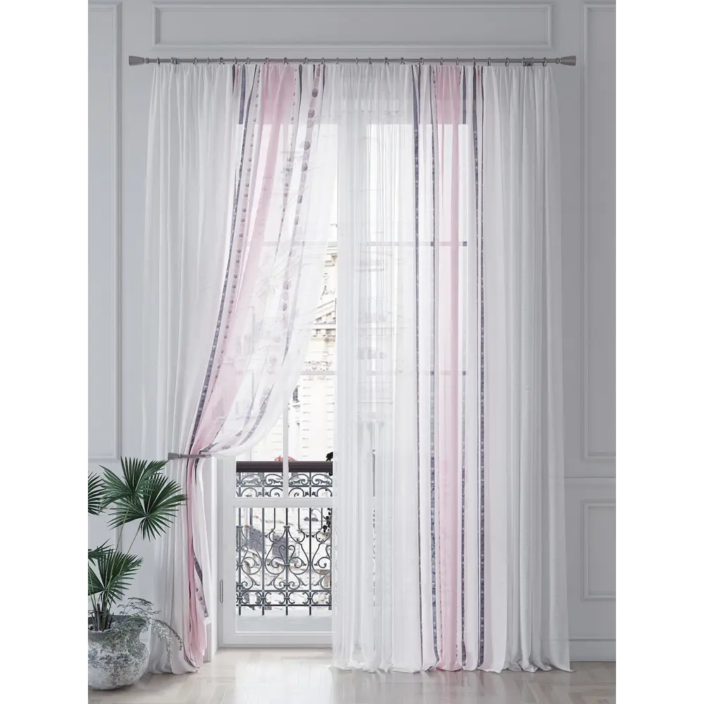 Фото 4 Тюль на шторной ленте At Home Рилирконс 150x260 см цвет белый Фото 4 Тюль на шторной ленте At Home Рилирконс 150x260 см цвет белый