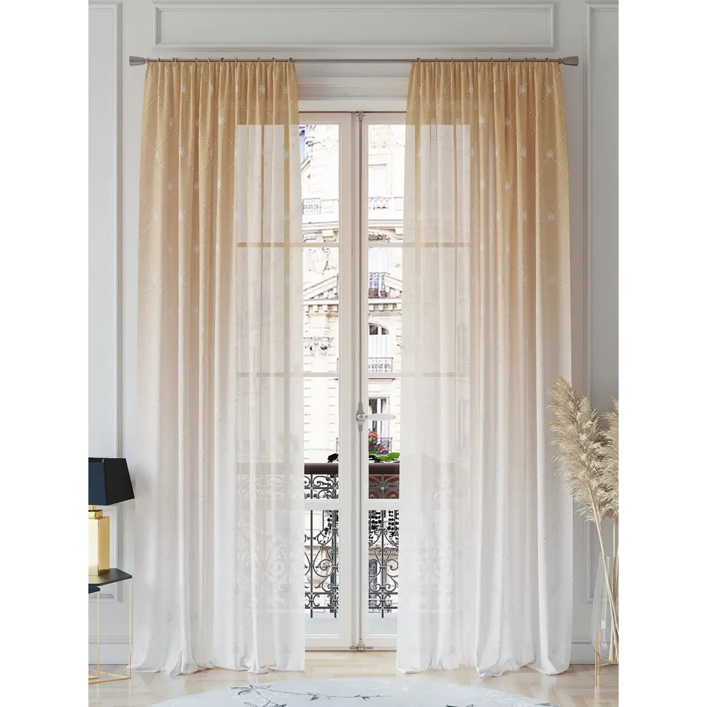 Фото 2 Тюль на шторной ленте At Home Римиронт 150x260 см цвет белый Фото 2 Тюль на шторной ленте At Home Римиронт 150x260 см цвет белый