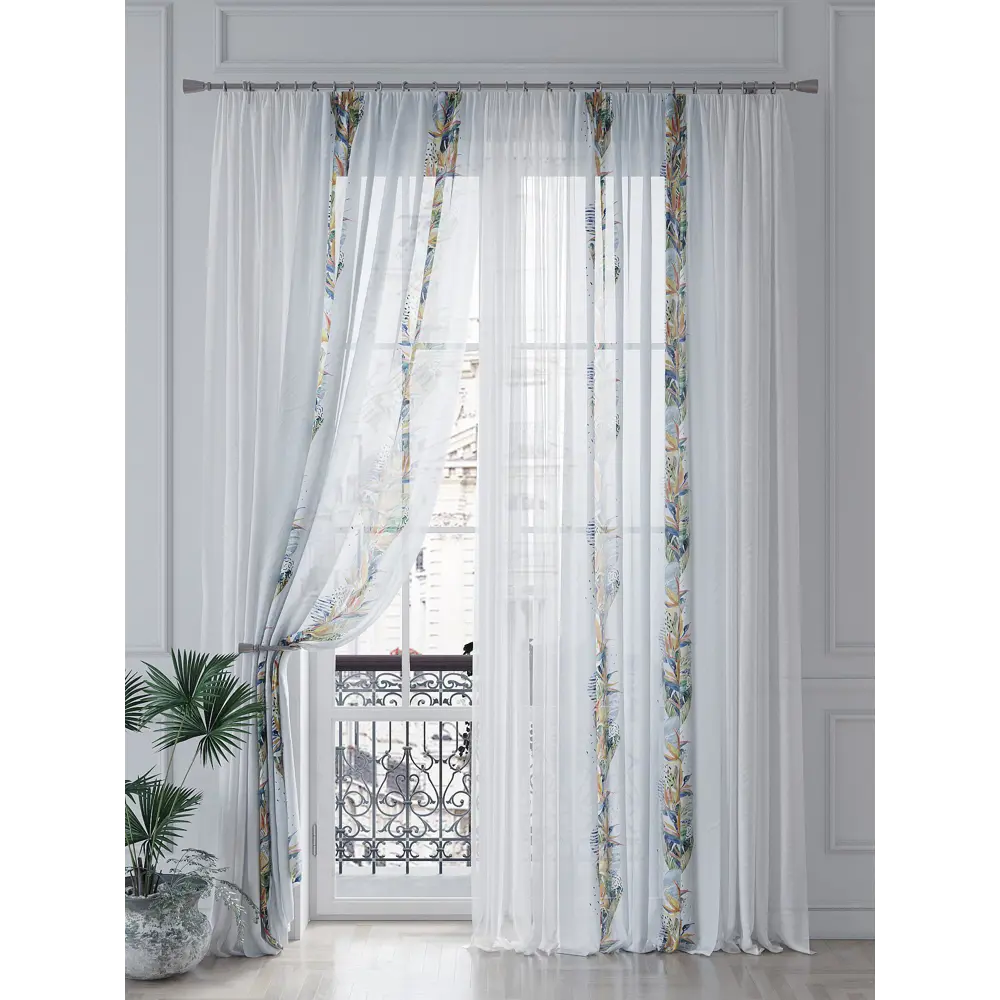 Фото 4 Тюль на шторной ленте At Home Лифролс 150x260 см цвет белый Фото 4 Тюль на шторной ленте At Home Лифролс 150x260 см цвет белый