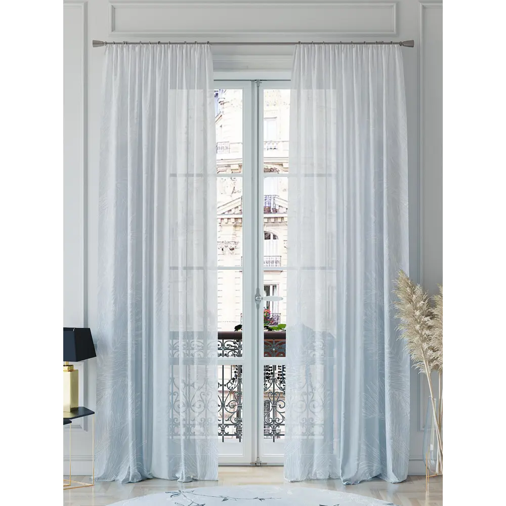 Фото 2 Тюль на шторной ленте At Home Синвенс 150x260 см цвет белый Фото 2 Тюль на шторной ленте At Home Синвенс 150x260 см цвет белый