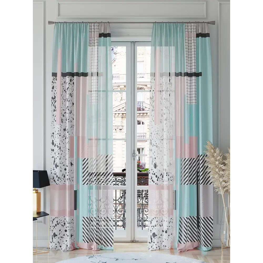 Фото 2 Тюль на шторной ленте At Home Кремнет 150x260 см цвет белый Фото 2 Тюль на шторной ленте At Home Кремнет 150x260 см цвет белый