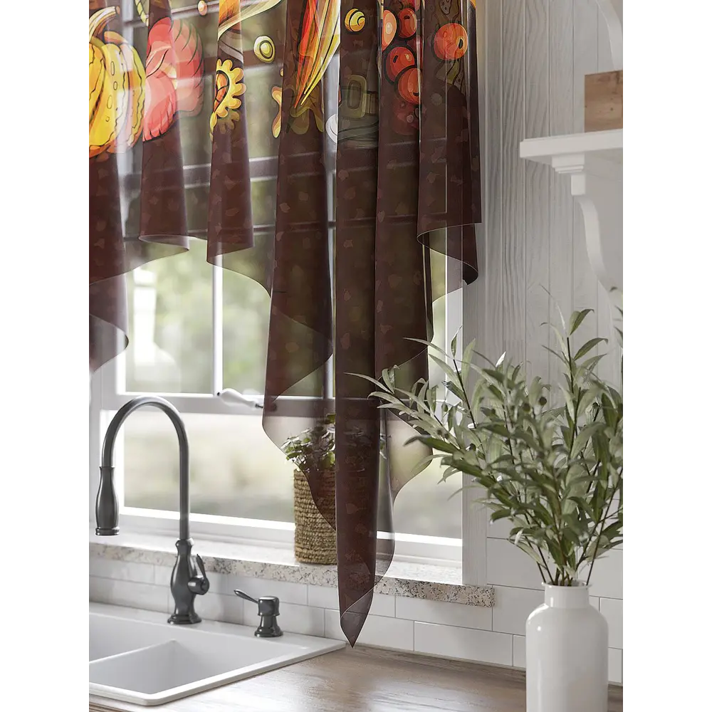 Фото 3 Тюль на шторной ленте At Home Фелвинес 200x145 см цвет красный, бордовый Фото 3 Тюль на шторной ленте At Home Фелвинес 200x145 см цвет красный, бордовый